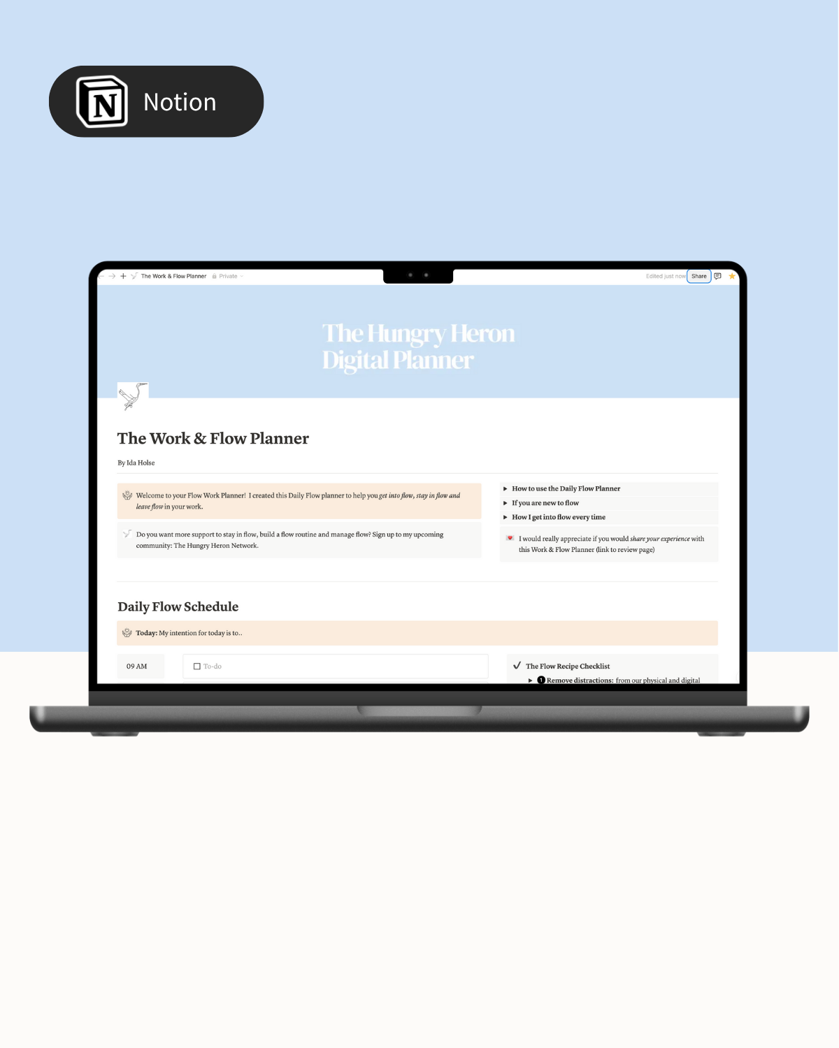 The Digital Flow Planner: Effortless Momentum and Weekly Progress (Notion Template)