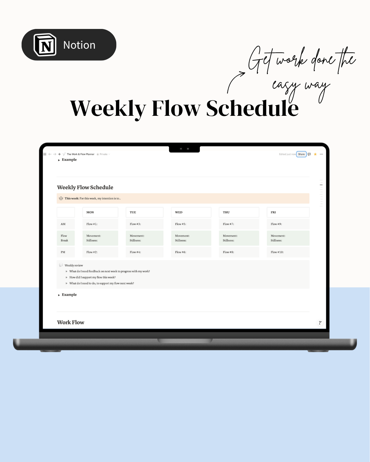 The Digital Flow Planner: Effortless Momentum and Weekly Progress (Notion Template)