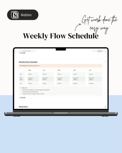 The Digital Flow Planner: Effortless Momentum and Weekly Progress (Notion Template)